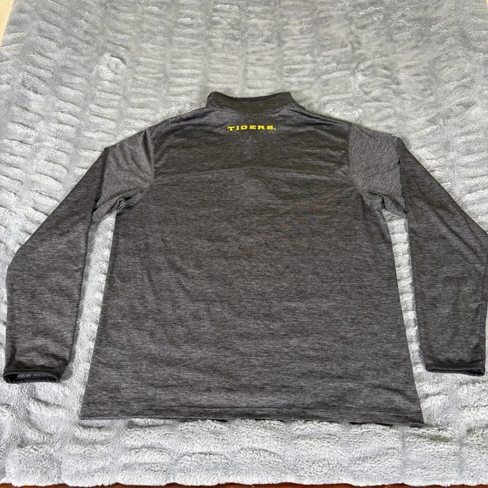 Colosseum Mizzou Missouri Tigers Mens Medium 1/4 Zip Pullover Heather Gray AR826